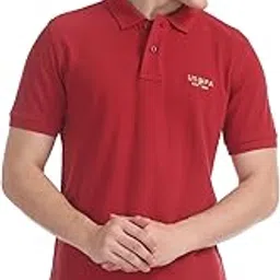 u.s. polo assn. Men's Ribbed Collar Pure Cotton Slim Fit Polo Shirt (USTS5797_Uspa Red_2XL)-picture-34