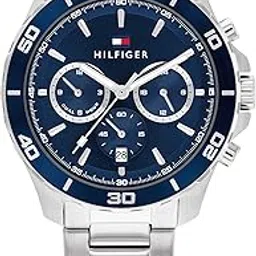tommy hilfiger Multifunction Navy Dial Stainless Steel Strap Watch for Men-picture-39