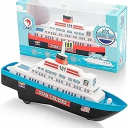 Cube Play Pull Back Go Star Cruise Ship Replica | Pull Back Ship Toy | Water Boat | Ship Toys for Kids in Water | Scale Model for Kids | Ship Boat Toy-picture-53