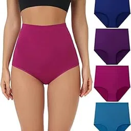 ANESHA Women's Panties, Moisture-Wicking Cotton Bikini Underwear Waist Size (26 Till 28) Pack of 4(Colours May Vary)-picture-10
