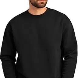 crazybee Plain Black Fleece Sweastshirt image 1