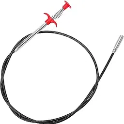 Flexible Grabber Pick Up Tool with 4 Prong Bendable Drain Auger Trash Hair Drain Drain Sink Toilet Cleaning Supplies (35"/90cm)-picture-39