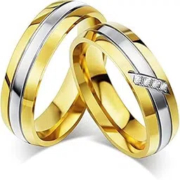 via mazzini 316L Stainless Steel Love Birds Crystal Couple Rings (Ring0188)-picture-53