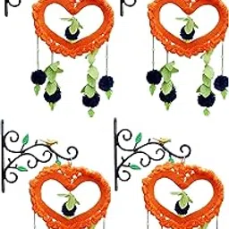 GHAR DWAR Ghardwar Metal Wall Hook Hanging Plant Bracket Decorative Straight Plant Hanger for Pots, Bird Feeder, Planters, Lanterns, Macramé, Wind Chimes Indoor Outdoor (Pack of 4)-image-44