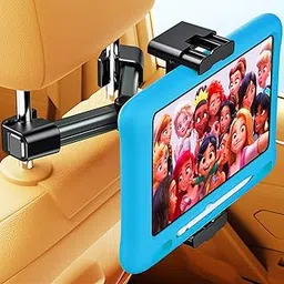 TAZENI Car Headrest Mount for iPad and Tablets - Backseat Holder for 4-13'' Devices, Thick Case Friendly - Travel Essentials for Kids and Road Trips-image-78