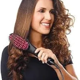POCKETFRIENDIES Simply straight is the ceramic brush LCD display Fast ceramic Brush Simply Straightener Hair Straightener (Black) B558-picture-25