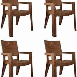 Cello Jordan Set of 4 Chairs (Sandalwood Brown) | Strong and Durable | Easy to Clean | Chair for Living Room, Bed Room, Kitchen, Office Room, Outdoor | 3 Years Warranty-picture-30