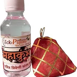 Mahakumbh - Triveni Sangam Jal & Mitti| Holy Ganga, Yamuna & Saraswati River Water from Prayagraj Kumbh Mela | Energized & Sanctified Divine Jal for Pooja, Abhishek, Havan, Snan-image-44