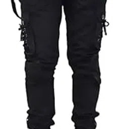 Men Black Cargos 13-picture-51