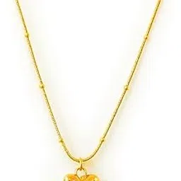 HeartLuxe Gold-Plated Stainless Steel Anti-Tarnish Necklace for Women & Girls | Minimal Heart Pendant Chain with 6-Month Warranty by Avyakt Trinkets.-picture-52