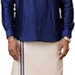 Men Parsley Silk Cotton Full Sleeves Shirt with Matching Border Tissue Dhoti Set-image-30