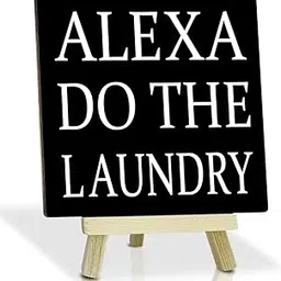 Sarvada Decor Do The Laundry Room Signs Wooden Plaque with Stand Farmhouse Home Decor Minimalism Style Table Decor Sign Farmhouse Laundry Room Decor Black Desk Decoration for Laundry Room Bathroom-picture-13