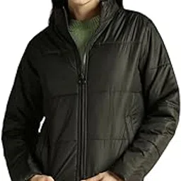 dl woman Regular Fit Ployseter Solid Full Sleeves Hooded Padded Jackets-picture-47