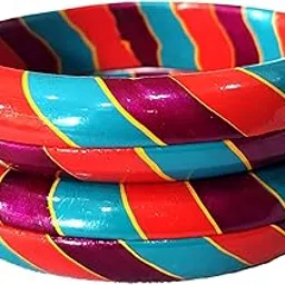 kanganas fashion KANGANAS Lac Bangles for women Jaipuri Rajasthani Multicolour Lahethi Lakh designer Kada set 219-picture-46