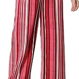popwings Casual Floral Printed Loose Fit Trousers for Women || Summer Wear Women Trousers Stylish Pull-On Women Trousers || Comfortable Latest Trousers for Regular Wear-picture-12