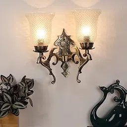 ELIANTE Sunny Antique Brass Aluminium Wall Lights -M-3008-2W - Without Bulb | by Jainsons Lights-picture-30