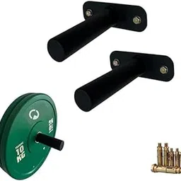 Gym Weight Plate Wall Holder Rack (Pack of 1) – Heavy-Duty Steel Wall Mount for Olympic Weight Plates, Home Gym Organizer, Space Saving Fitness Storage Rack-image-1