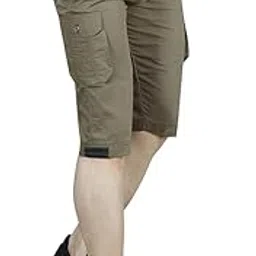 welcy Men Cotton Regular Fit Solid Knee Length Short, 2 Zipper Pocket, 4 Button Pockets, Versatile ¾ Half Pants-picture-40