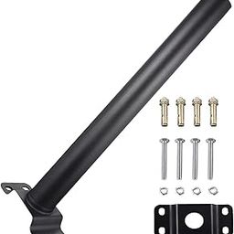 Epyz Light Pole Mount,Solar Lighting Mounting Bracket Extension Pole Kit Wall Black Metal Pipes Barn Lights Fixture Adaptor Outdoor Arm for Street Light,Wall Mounted Tire,Barn Lamp,Post Tree-picture-4