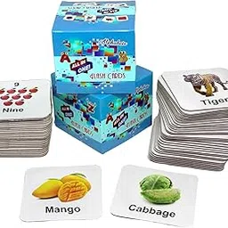 All in One Flash Cards for Babies, 6 to 12 Months, Numbers and Alphabets, Animals and Fruits-picture-54
