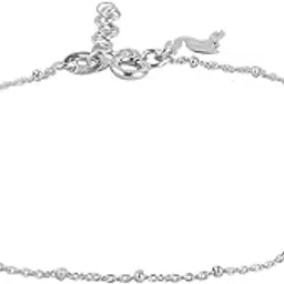 carlton london Womens 925 Sterling Silver Rhodium Plated with Dangling Crane Adjustable Charm Anklet-picture-11