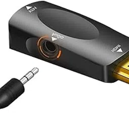 HDTV to VGA Adapter Converter with Audio Output | Full HD 1080p | HDMI to VGA + Audio + DC 5V Power with 3.5mm | Compatible with PCs, Laptops, Monitors, Projectors, and More-image-99