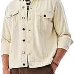 snitch Men Casual Jacket | Regular Fit Full Sleeve Point Collar Solid Design | Premium 100% Cotton Woven Denim Fabric & Buttoned Closure For Everyday Layering-picture-12