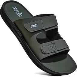 MAMU'S PRIDE Comfort Leather Slippers For Men With Dual Strap Design Casual Wear (GP4514)-picture-11