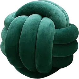 MYADDICTION Round Knot Ball Pillow Round Photography Props for Home Decoration 22cm Green-image-17