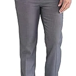 raymond Men Contemporary Fit Structure Pattern Terry Rayon Blend Pleatless Formal Trouser-picture-11