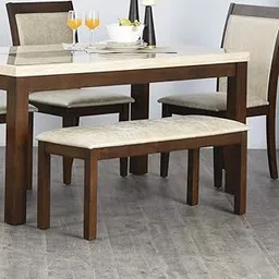 Home Centre Dining Bench Harmony Rubber Wood 1 Dining Bench | Rubber Wood Dining Benches For Dining Room|(Beige) 1 Year Warranty-picture-28