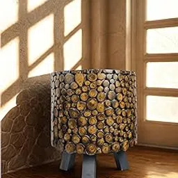 Narang Craft & Decor Wood Multipurpose Stool | Handcrafted Wooden Stool for Sitting, Home Décor, Footrest & Plant Stand | Durable & Compact Seating for Living Room, Balcony, Bedroom-image-80