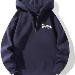 the modern soul Half Zipper Printed Hoodie for Men | Sweatshirt for Men-picture-31