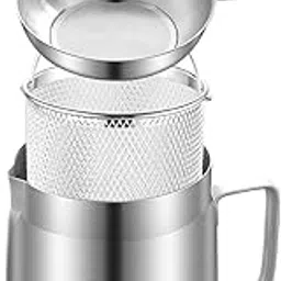 ATORSE™ Fryer Pot with Filter with Frying Basket Multiuse Practical Oil Strainer Pot 2.2L|Home & Garden|Kitchen Dining & Bar|Small Kitchen Appliances|Fryers-picture-13