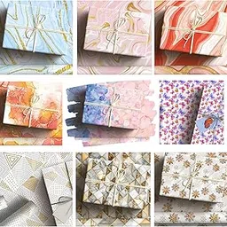 PulGos Pack of 10 Random Design Gift Wrapping Paper Sheets – Gift Wrap Rolls – Present Cover for All Occasions – Wrapping Paper for Packing Presents – Ideal for Surprises, Goodies, Favors, & Rewards-image-92