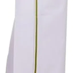 ethazh Minister White Dhoti for Men 2Mtrs Premium Poly-Cotton Blend with 1.5cms Big Border| Unstitched Vesti South Indian Ethnic Festival Wear| Wrinkle-Resistant, Easy Maintenance-picture-12