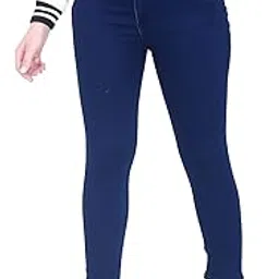 High Waist Skinny Fit Jeans for Women, Girls- Slim and Stretchable Denim Trousers with Single Button and Ankle Length - Perfect for Regular Wear!-image-95
