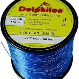 DOLPHILON Brand 0.80 MM Dia Blue Super Strong Nylon MONOFILAMENT Fishing LINE in 170 METRE Package in Bobbin-picture-27