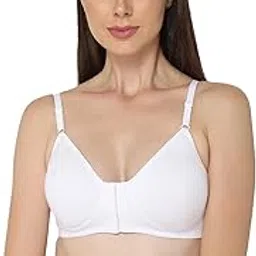 intimacy lingerie Women's Bra Cotton Brassiere Non-Padded Non-Wired Medium Coverage Front Open Saree Bra Plunge Neckline and Molded Cups Daily use Everyday Bra for Women- EC07-picture-33