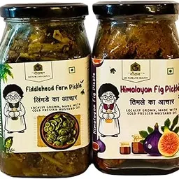 Gauraaj Himalayan Timla & Lingda Achar - 300g Each | Wild Figs & Fern Pickle With Iron, Magnessium, Carbs & Minerals | Made With Mustard Oil & Aniseed (Combo of 2)-picture-34