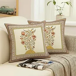 Hummingbird Cushion Covers (16x16 Inch) Printed Square Covers Soft Decorative for Sofa/Chair/Bedroom (Pack of 2) Primrose-picture-12