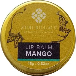 ZURI RITUALS Lip Balm Mango Flavor Botanical Skincare Lip Care Natural Blend with Pure Coconut Oil, Cold Pressed Sunflower Oil, Shea Butter, Beeswax & Vitamin E (MANGO,PO-1) image 1