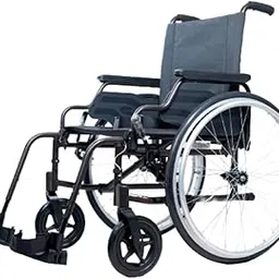 Forza Freedom-4000 Self-Propelled/Attendant Wheelchair for Elderly & Patients | Fixed Backrest |Comfortable Cushion Seat | 8” PU castors and 24” Aluminium Rear Wheels with PU Tires | Weight Capacity 125 kg | Lightweight Foldable Design | Seat Size 16 inch-picture-34
