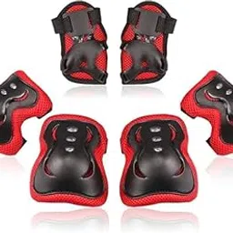 Knee & Elbow Pads for Kids Youth Children Outdoor Activities Guards Protective Gear Pad Set for Roller Skates Cycling Bike Skateboard Inline Skating's (RED)-picture-40