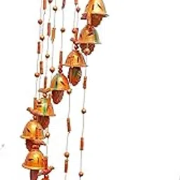 Yashvin Colourful Terracotta Decorative Hanging Bell Wind Chimes for Good Luck for Outdoor, Garden, Home, Office-picture-20
