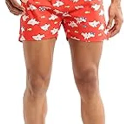 showoffff SHOWOFF Men's Cotton Slim Fit Printed Red Boxer-AM-126-9_Red-picture-18