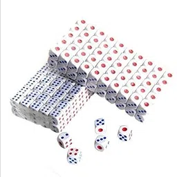 100 Pieces 15MM Small 6 Sided Dice Set White Colors Acrylic Dice for Board Game or Teaching Math-picture-10