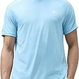 technosport Men's Slim Fit Solid Crew Neck Half Sleeve T-Shirt with Quick Dry, SPF50+ for Running, Sports & Gym-picture-18