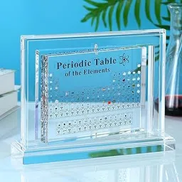 Aichong Periodic Table with Real Elements Inside, Periodic Table of Elements Acrylic Periodic Table Display of Elements Periodic Table with 360°Rotatable Frame Clear Periodic Table for Kids Teachers-picture-15