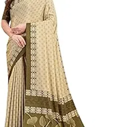garden vareli Floral Booti Print Crepe Saree With Unstitched Blouse Piece-picture-53